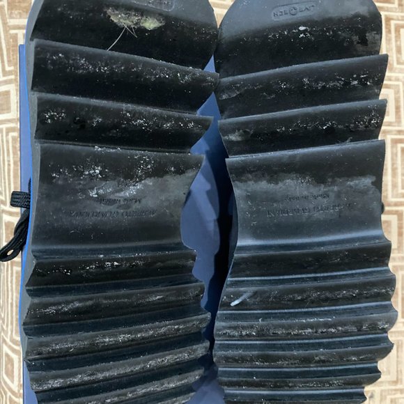 ALBERTO GUARDIANI - Boots with shark heel - Black / Blue Trim - MEN 10.5